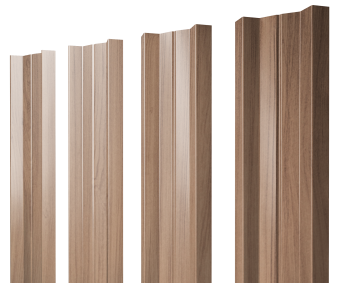 картинка Штакетник М-образный А с прямым резом 0,45 Print Elite Honey Wood TwinColor Центр Кровли