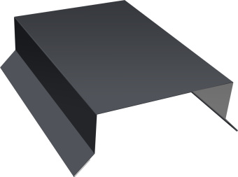 картинка Парапетная крышка прямая 100мм Grand Line 0,5 Полидэкстер RAL 7024 мокрый асфальт (3м) Центр Кровли