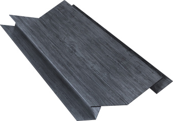 картинка Планка угла внутреннего сложного 135 градусов Экобрус Grand Line 0,45 Принт Премиум Серое дерево TwinColor (3м) Центр Кровли