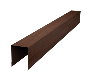 картинка Планка опорная составная внутренняя для забора жалюзи Palermo 0,45 Print Elite Choco Wood TwinColor (3м) Центр Кровли