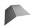 Планка конька плоского 190х190 0,45 PE с пленкой RAL 9003 сигнальный белый (3м) Центр Кровли