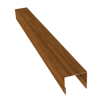картинка Планка П-образная заборная 24 0,45 Print Elite Golden Wood TwinColor (2м) Центр Кровли
