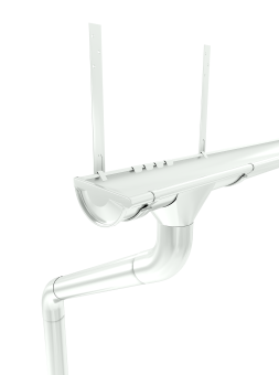 фото Комплект водостока GL PE 125/90 RAL 9003 6 м/3 м Центр Кровли картинка Комплект водостока GL PE 125/90 RAL 9003 6 м/3 м Центр Кровли