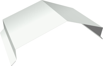 картинка Парапетная крышка угольная 250мм Grand Line 0,5 ПЭ слим с пленкой RAL 9003 сигнальный белый (3м) Центр Кровли