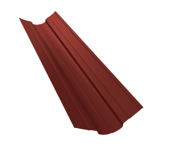 картинка Планка ендовы верхней фигурной 70x70 0,5 Satin с пленкой RAL 3009 оксидно-красный (3м) Центр Кровли