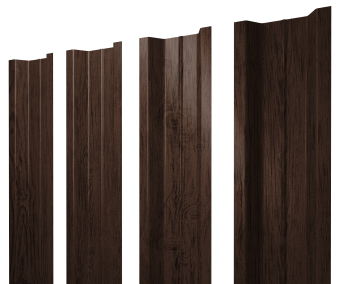 картинка Штакетник П-образный В с прямым резом 0,4 Print Premium Antique Wood TwinColor Центр Кровли