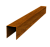 Планка опорная составная внутренняя для забора жалюзи Palermo 0,45 Print-double Elite Golden Wood (1,8м) Центр Кровли