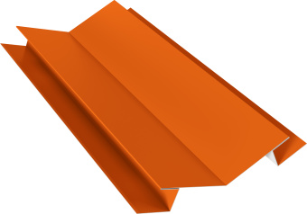 картинка Планка угла внутреннего сложного 135 градусов Экобрус Grand Line 0,45 ПЭ с пленкой RAL 2004 оранжевый (3м) Центр Кровли