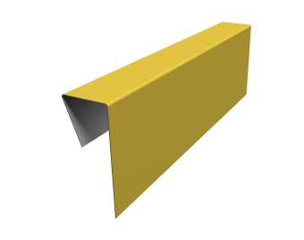 картинка Планка приемная оконная фибросайдинга 0,45 PE с пленкой RAL 1018 цинково-желтый (3м) Центр Кровли