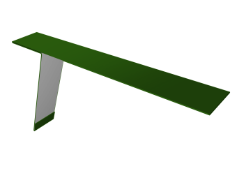 фото Планка карнизная фальц Grand Line 130х80 0,45 PE с пленкой RAL 6002 лиственно-зеленый (2м) Центр Кровли картинка Планка карнизная фальц Grand Line 130х80 0,45 PE с пленкой RAL 6002 лиственно-зеленый (2м) Центр Кровли