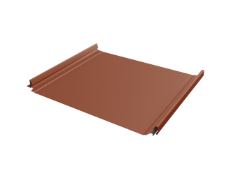 картинка Кликфальц Pro Grand Line 0,5 Satin Matt с пленкой на замках RAL 8004 терракота Центр Кровли