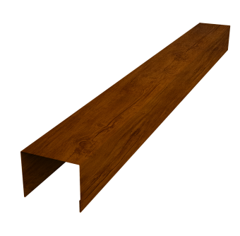 картинка Крышка для забора жалюзи Palermo 0,45 Print-double Premium Golden Wood Intense F (2м) Центр Кровли