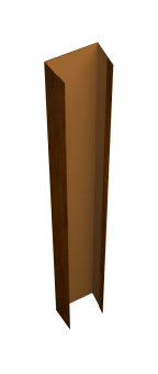 картинка Крепежная планка верхняя Texas 0,45 Print Premium Golden Wood Intense FTC (2м) Центр Кровли