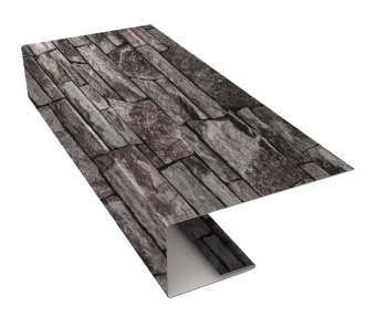 картинка J-Профиль 18мм 0,45 Print Elite Fine Stone TwinColor (3м) Центр Кровли