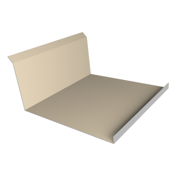 картинка Планка примыкания нижняя 20х122х260х15 0,5 Satin с пленкой RAL 1015 светлая слоновая кость (2м) Центр Кровли