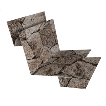 картинка Угол внутренний сложный 90 град. 0,45 Print Elite King Stone TwinColor (3м) Центр Кровли