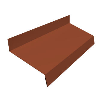 картинка Отлив простой 50 0,5 Velur X RAL 8004 терракота (3м) Центр Кровли