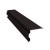 Планка торцевая фигурная 90х110 0,5 Satin с пленкой RAL 9005 черный (3м) Центр Кровли