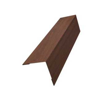 картинка Угол внешний 50х50 0,45 Print Elite Choco Wood TwinColor (2м) Центр Кровли