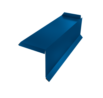 картинка Планка торцевая сегментная 20мм Правая 0,5 Satin с пленкой RAL 5005 сигнальный синий Центр Кровли