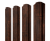 Штакетник Прямоугольный фигурный 0,45 Print Premium Cherry Wood Dark FTC Центр Кровли