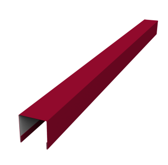 картинка Планка вертикальная лицевая для забора жалюзи Palermo 0,45 PE RAL 3003 рубиново-красный (2м) Центр Кровли