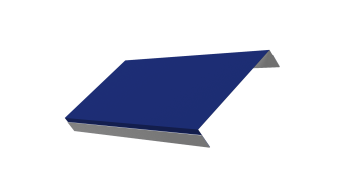 картинка Ламель обратная 150 забора жалюзи Texas стартовая/финишная для калиток и ворот 0,45 PE с пленкой RAL 5002 ультрамариново-синий Центр Кровли