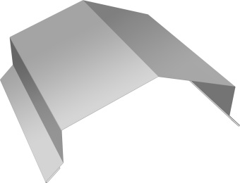 картинка Парапетная крышка угольная 150мм Grand Line 0,45 Drap ТХ RAL 7047 телегрей 4 (2м) Центр Кровли