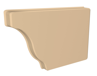 картинка Заглушка желоба правая Vortex Lite 130мм RAL 1014 слоновая кость Центр Кровли