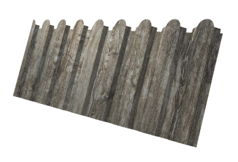 картинка Профнастил С20A фигурный 0,45 Print Elite Nordic Wood TwinColor Центр Кровли