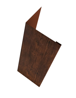 картинка Нащельник (для калиток и ворот) 25х35 жалюзи Milan, Tokyo, Palermo 0,45 Print Premium Cherry Wood Dark FTC (L2,0) Центр Кровли