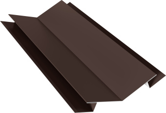картинка Угол внутренний сложный 75х75 135 градусов Grand Line 0,5 Сатин матовый ТХ RAL 8017 шоколад (3м) Центр Кровли