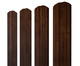 картинка Штакетник Twin фигурный 0,4 Print Premium Cherry Wood Fresh TwinColor Центр Кровли