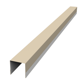 картинка Планка вертикальная обратная для забора жалюзи Palermo 0,45 Drap TX RAL 1015 светлая слоновая кость (1,8м) Центр Кровли