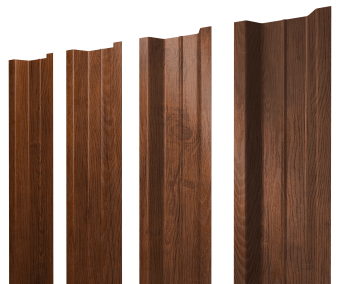 картинка Штакетник П-образный В с прямым резом 0,4 Print Premium Golden Wood Fresh TwinColor Центр Кровли