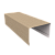 Крышка для забора из сайдинга (Квадро брус, Вертикаль) 0,45 Print Elite Milky Wood TwinColor (3м) Центр Кровли