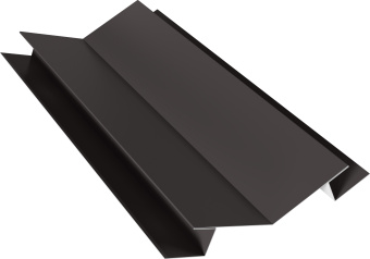картинка Планка угла внутреннего сложного 135 градусов Экобрус Grand Line 0,5 PurPro с пленкой RR 32 темно-коричневый (3м) Центр Кровли