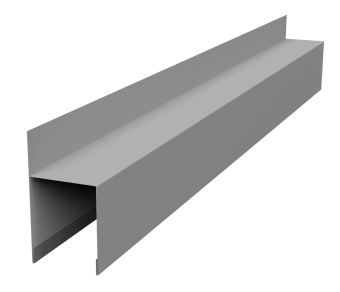 картинка Планка опорная составная внешняя для забора жалюзи Palermo 0,45 PE RAL 9006 бело-алюминиевый (2м) Центр Кровли