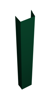 картинка Крепежная планка нижняя Texas 0,45 PE-Double RAL 6005 зеленый мох (3м) Центр Кровли