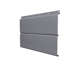 картинка Софит ЭкоБрус с перфорацией 0,345 Grand Line 0,45 PE RAL 7004 сигнальный серый Центр Кровли