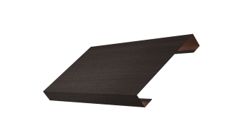 картинка Ламель лицевая 125 забора жалюзи Texas 0,45 Print Elite с пленкой Coffee Wood TwinColor Центр Кровли