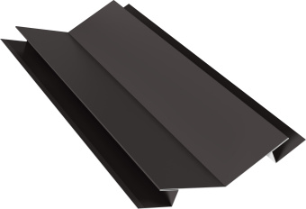 картинка Угол внутренний сложный 75х75 135 градусов Grand Line 0,45 Drap СТ RR 32 темно-коричневый (2м) Центр Кровли