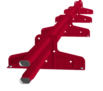 картинка Снегозадержатель Стандарт Т4 d 40х20 RAL 3003 (3м) Центр Кровли