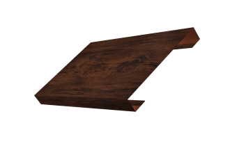 картинка Ламель лицевая 150 забора жалюзи Texas 0,45 Print Elite с пленкой Cherry Wood TwinColor Центр Кровли