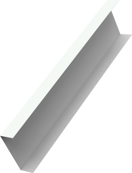 картинка Декоративная накладка на столб универсальная 60х60 для забора жалюзи Grand Line 0,5 ПЭ слим RAL 9003 сигнальный белый (3м) Центр Кровли