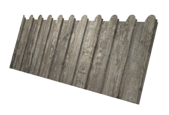 картинка Профнастил С8A v01 фигурный 0,45 Print Elite Nordic Wood TwinColor Центр Кровли