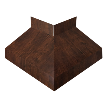 картинка Угол отлива внешний 50 0,45 Print-Double Premium с пленкой Cherry Wood Dark F Центр Кровли