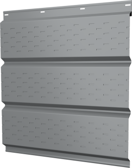 фото Софит металлический Классик Grand Line полная перфорация 0,45 Drap TX с пленкой RAL 7004 сигнальный серый Центр Кровли картинка Софит металлический Классик Grand Line полная перфорация 0,45 Drap TX с пленкой RAL 7004 сигнальный серый Центр Кровли