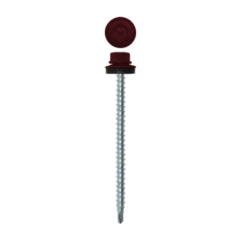 картинка Саморез кровельный Daxmer 4,8х70 (100шт) сверло №1 RAL 3005 Центр Кровли