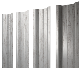 картинка Штакетник П-образный В с прямым резом 0,45 Print Elite Snow Wood TwinColor Центр Кровли